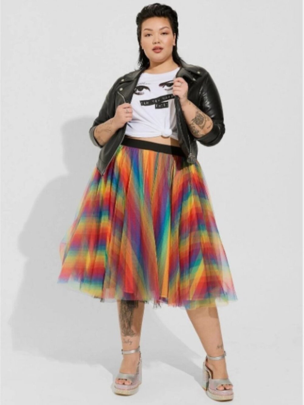 Torrid Rainbow Pride Tulle Skirt RARE ~ 2/2X/18-20